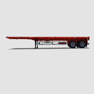 Semi-remorque de camion à plat de 40 pieds à 2 essieux