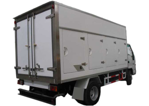 Carrosserie de camion réfrigérée de crème glacée avec tous les kits de panneaux sandwich FRP / GRP fermés, composite humide-humide d'Allemagne