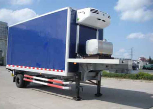 Semi-remorque réfrigérée de 30 pieds 1 essieux avec unités de réfrigérateur Carrier pour la congélation et les cargaisons fraîches, remorques frigorifiques