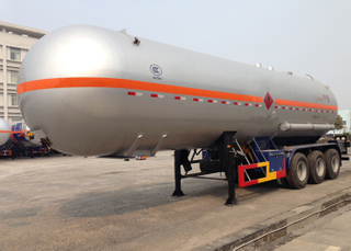 45000L 3 essieux semi-remorque de réservoir de camion de gaz de pétrole liquéfié pour l'ammoniac liquide, semi-remorque de camion-citerne de GPL