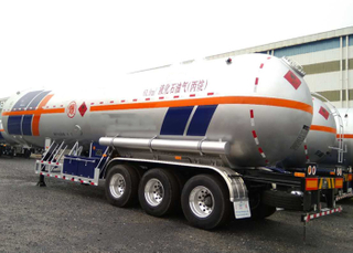 Semi-remorque-citerne de camion-citerne de gaz de pétrole liquéfié 61000L avec 3 essieux pour GPL, semi-remorque de camion-citerne de GPL