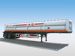 LH2 Tube Skid Semi-remorques avec 8 tubes et 2 essieux pour 16000L CNG, CNG Tube Skid Tanker