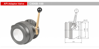4" valve d'adaptateur API de semi-remorque de bateau-citerne C806B-100, pièces de système de chargement par le bas